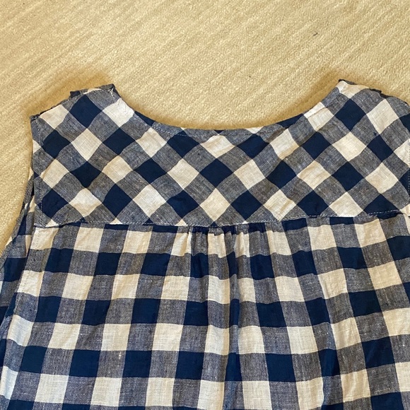 Talbots Navy and White Gingham Tank Top - Picture 6 of 6